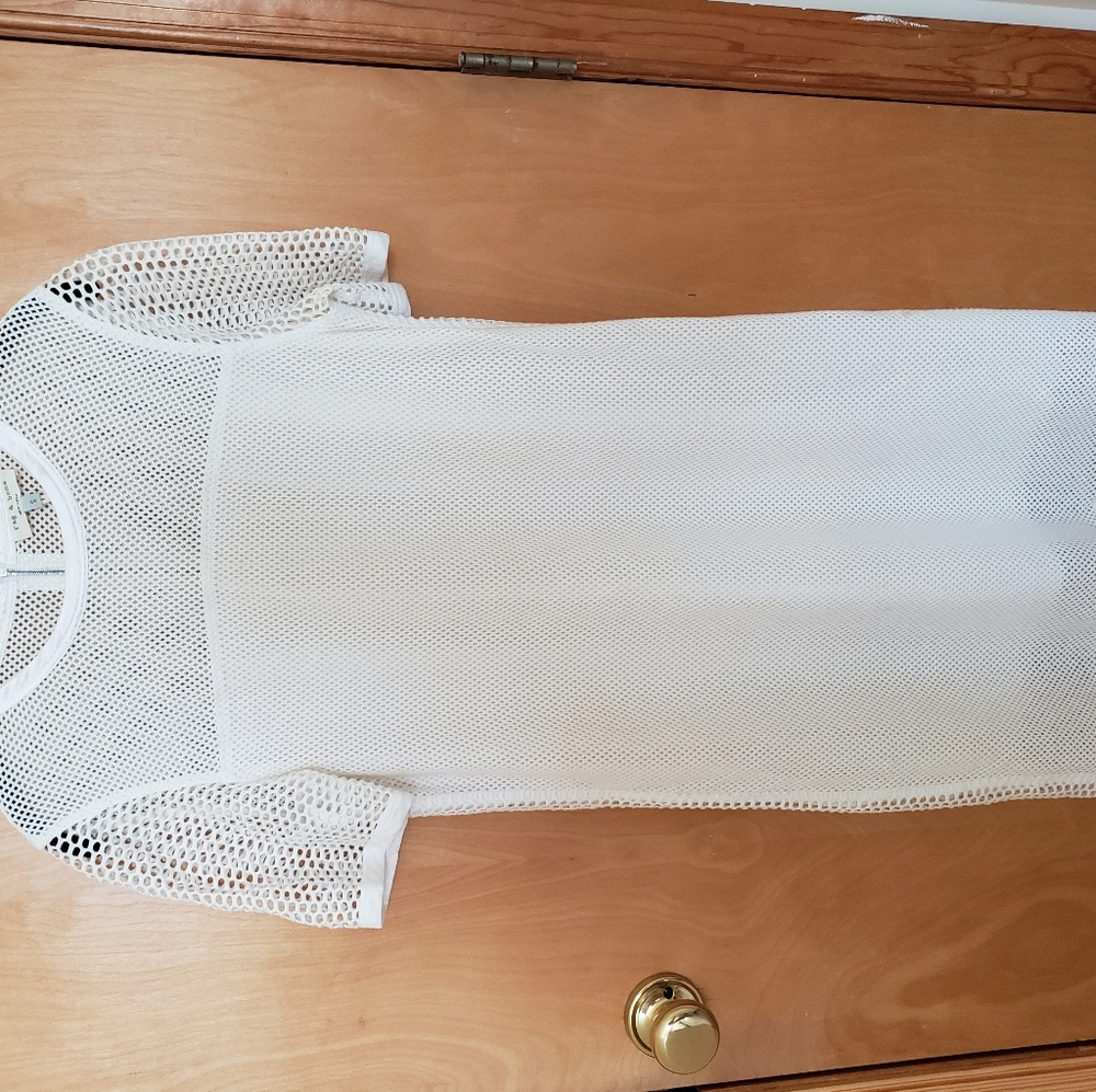 Rag & Bone Eyelet Short Sleeve Shift Dress